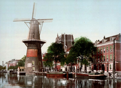 Coolvest with windmill in 1900, Rotterdam