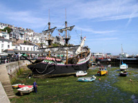 Replica of Francis Drake's ship, Brixham, Devon