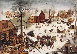 The Numbering at Bethlehem
(1566), by Pieter Bruegel the Elder