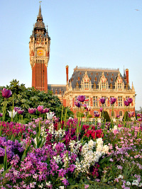 Town hall and belfry of Calais