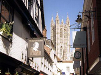 Canterbury's streets and cathedral