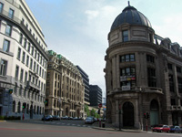 Imposing buildings near the Park of Brussels