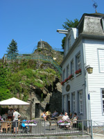 Rampart ruins in the centre of Monschau