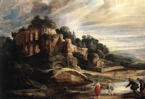 Landscape with the Ruins of Mount Palatine in Rome
(c. 1608), by Peter-Paul Rubens