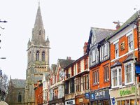 St Andrews' Church and pubs, Rugby
