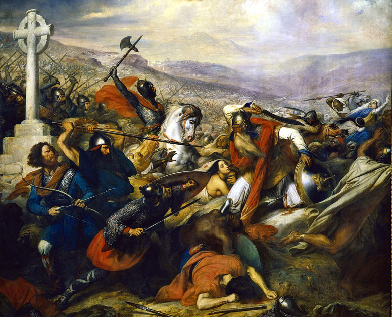 Battle of Poitiers (732), the Franks defeating the Moors