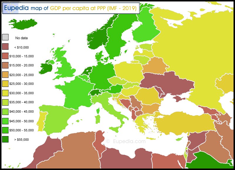 Economic & wealth maps of Europe - Europe Guide - Eupedia