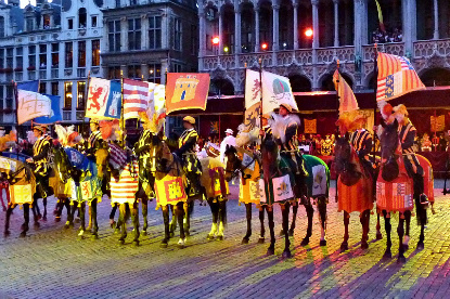 Ommegang Festival on the Grand Place, Brussels (© Eupedia.com)