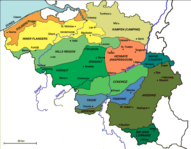 Geological Regions of Belgium