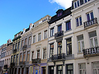 Typical street of central Brussels, near Avenue Louise