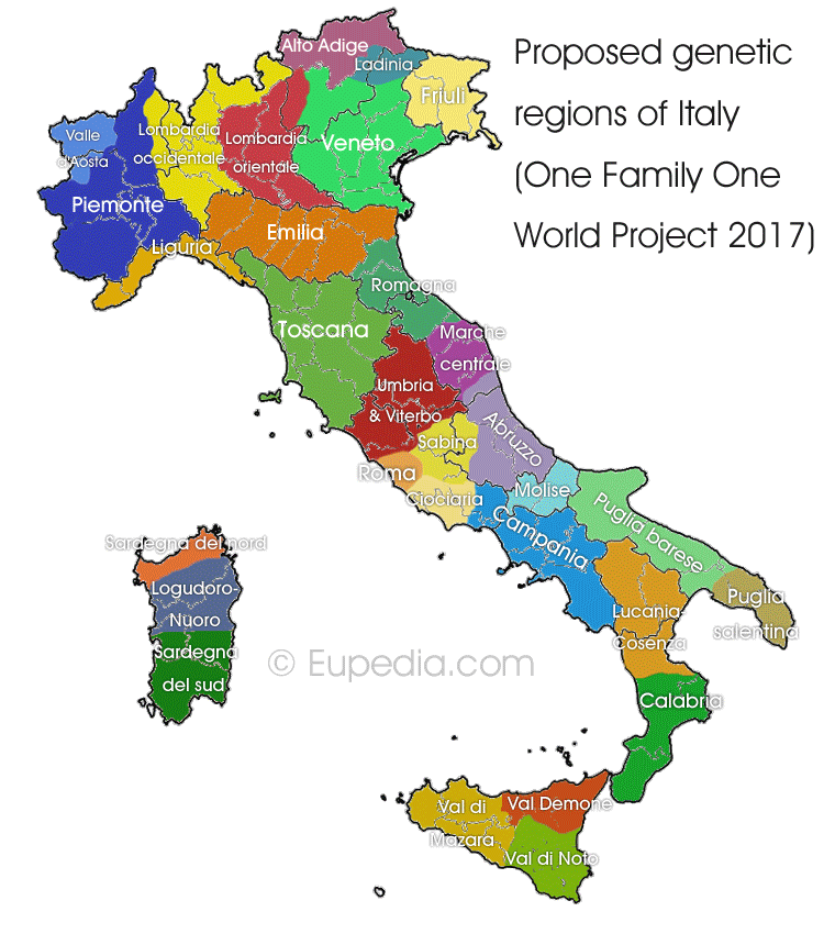 Progetto DNA delle regioni d'Italia - Eupedia